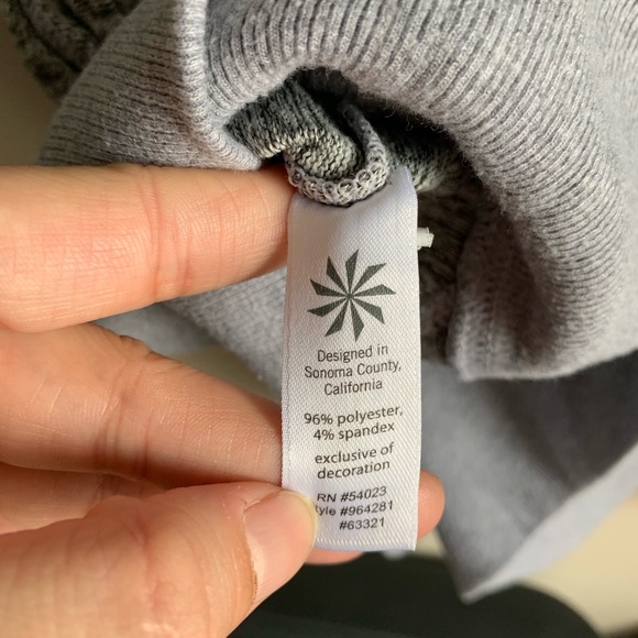 Athleta Gray Marled Hoodie Hooded Sweatshirt - Picture 6 of 6